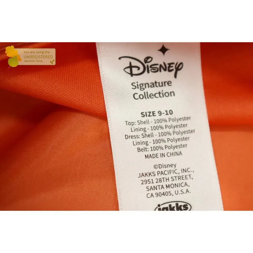 Disney Princess Moana Classic Girls Costume Dress 9-10